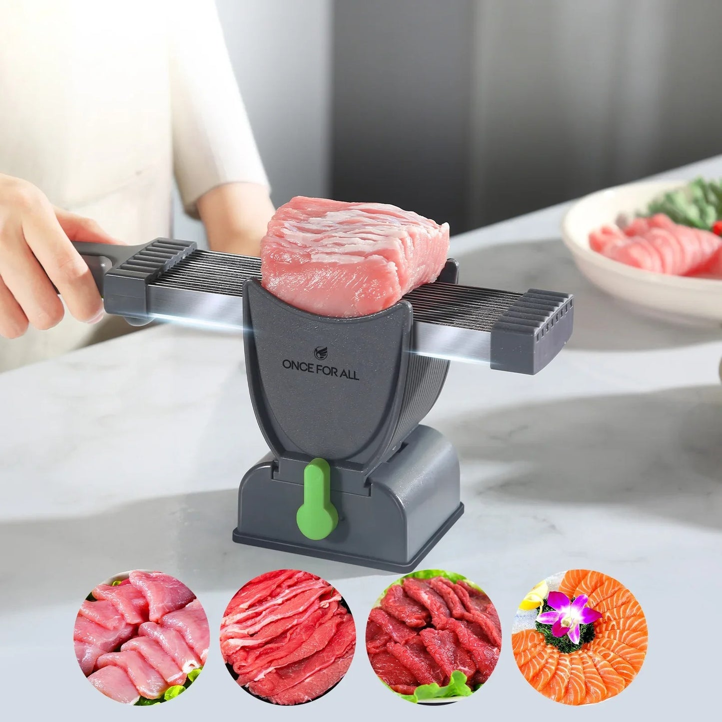 Cortador de carne fresco Manual, para todos los rebanadores de carne y cuchillo, juego de cuchillos de cocina para cortar y triturar carne, rebanador para carne de res