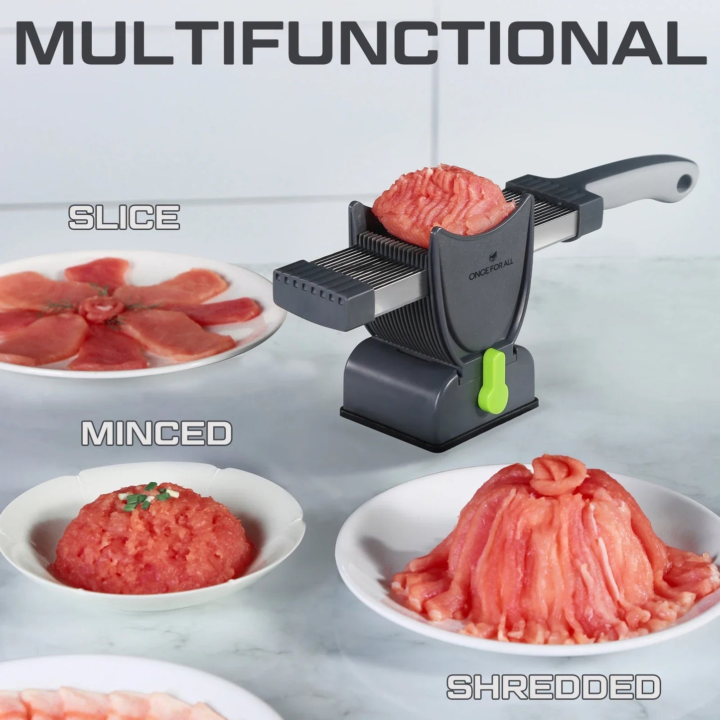 Cortador de carne fresco Manual, para todos los rebanadores de carne y cuchillo, juego de cuchillos de cocina para cortar y triturar carne, rebanador para carne de res