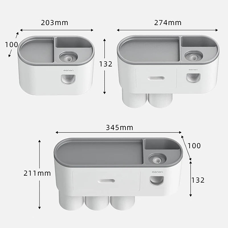 Dispensador automático de pasta de dientes de pared, estante de almacenamiento